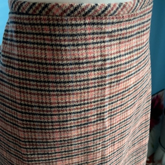 New Talbots Tan Plaid Wool-blend Pencil Skirt US 8 - Picture 3 of 7